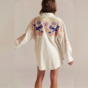 Free people We The Free Take Flight Embroidered Shirt